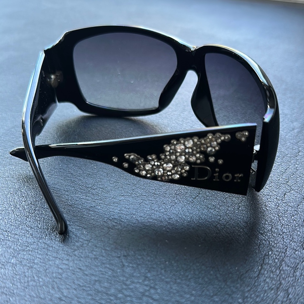 Dior Black Sunglasses with Crystal Accents